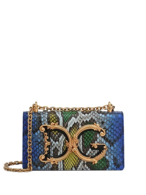 Dolce & Gabbana DG Girls python-effect phone bag - Blue - zdjęcie produktu nr 1