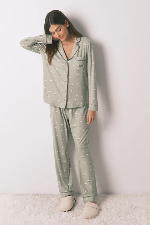 women'secret komplet piżamowy damska kolor zielony 3592480 - zdjęcie produktu nr 1