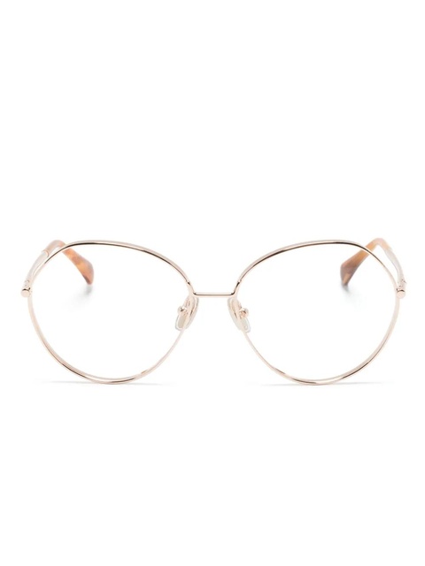 Max Mara Eyewear 5139 geometric-frame glasses - Gold - zdjęcie produktu nr 1