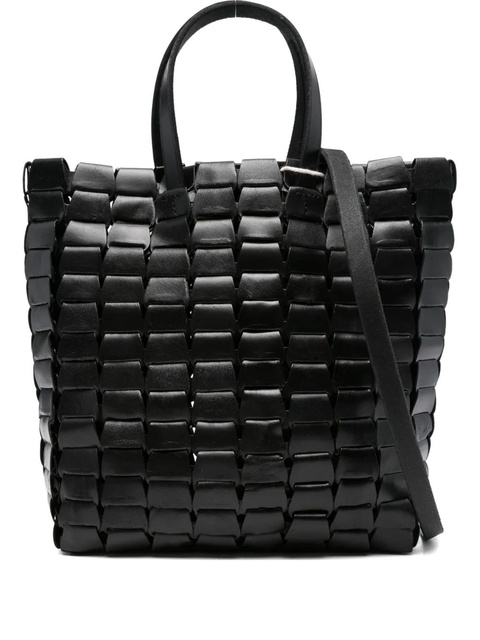 DRAGON DIFFUSION leather woven tote bag - Black - zdjęcie produktu nr 2