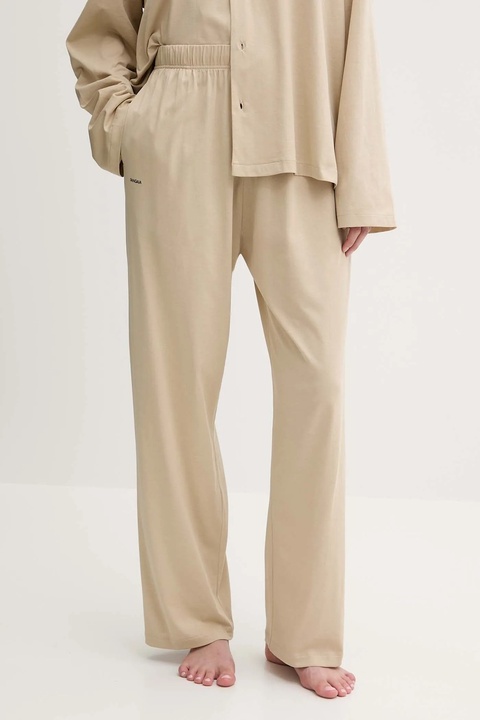 Pangaia piżama bawełniana damska kolor beżowy bawełniana 10002462 - zdjęcie produktu nr 2