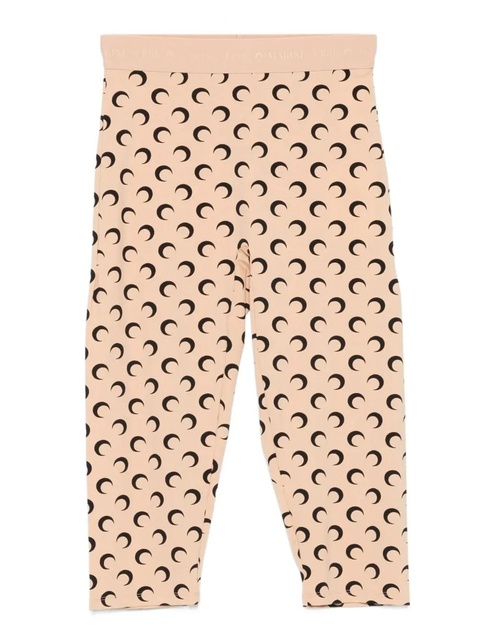 Marine Serre moon-print cropped trousers - Neutrals - zdjęcie produktu nr 1