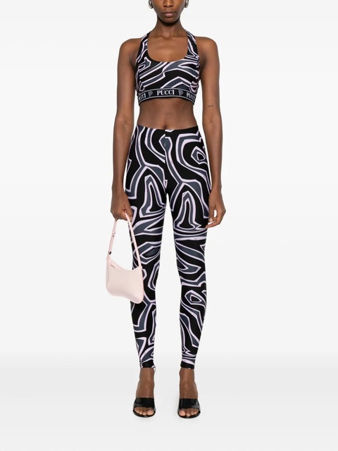 PUCCI racer-neck print bra - Black - zdjęcie produktu nr 1
