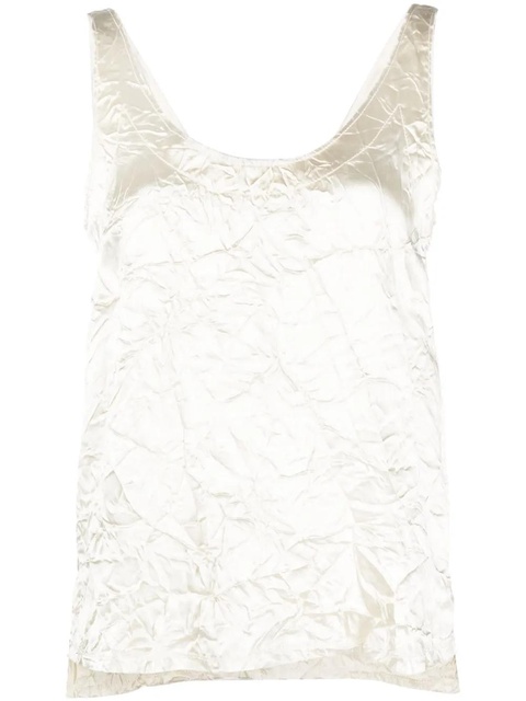 Lanvin V-back crinkled-effect top - White - zdjęcie produktu nr 1