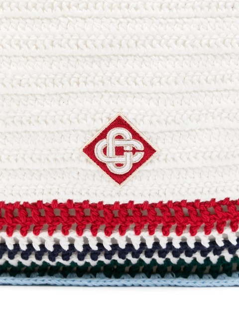 Casablanca large crochet tote bag - White - zdjęcie produktu nr 1