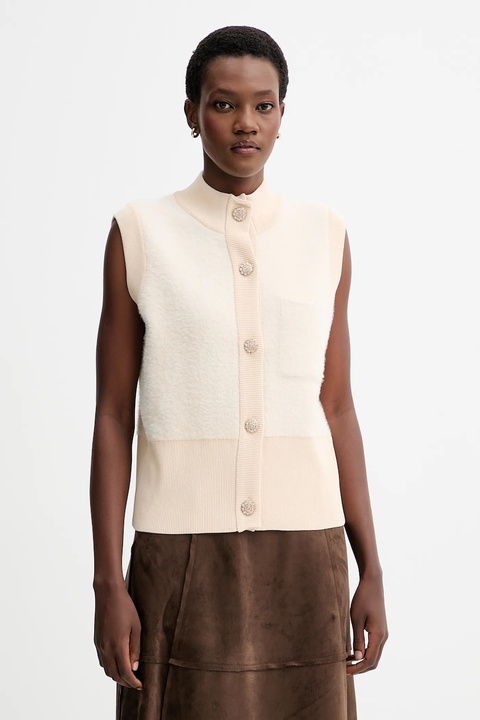 Blugirl Blumarine kamizelka damski kolor beżowy RF5236.MA39R - zdjęcie produktu nr 1