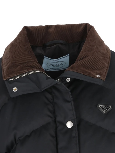 Prada logo-plaque quilted jacket - Black - zdjęcie produktu nr 2