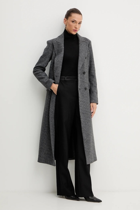 Silvian Heach płaszcz ALBACETE kolor szary GPA25010CP - zdjęcie produktu nr 2