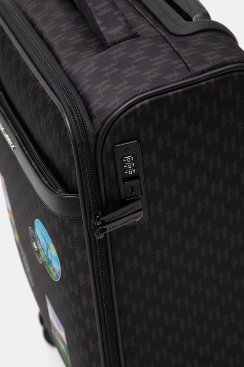 Karl Lagerfeld walizka IKON MONOGRAM kolor brązowy B1W30253 - zdjęcie produktu nr 2