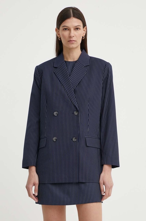 2NDDAY marynarka 2ND Herman - Pinstripe kolor granatowy dwurzędowa wzorzysta 2244115170 - zdjęcie produktu nr 1