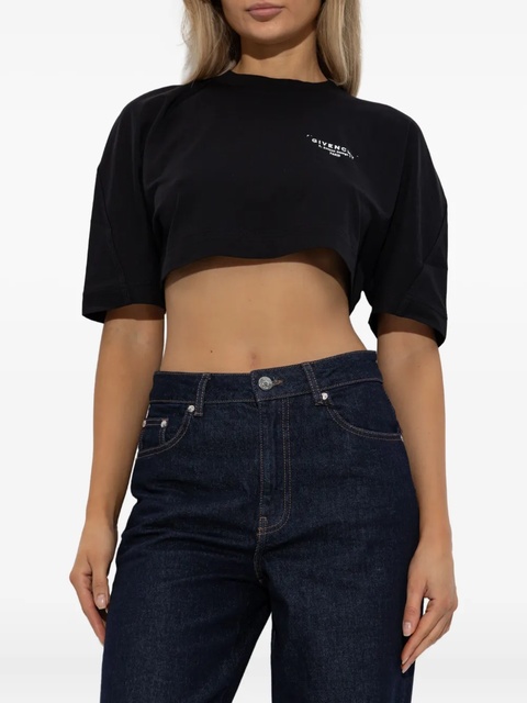 Givenchy logo-print cropped top - Black - zdjęcie produktu nr 2