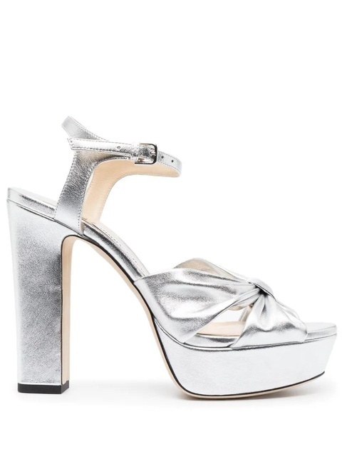 Jimmy Choo 120mm Heloise leather sandals - Silver - zdjęcie produktu nr 1
