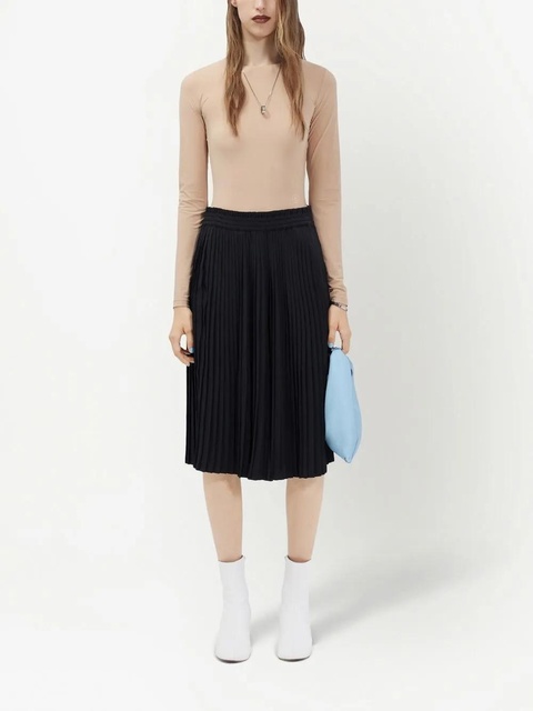 MM6 Maison Margiela pleated knee-length shorts - Black - zdjęcie produktu nr 2