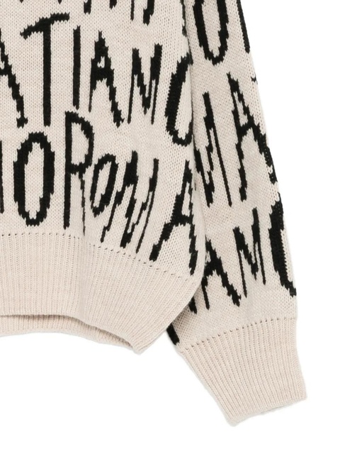 Alysi lettering-knit sweater - Neutrals - zdjęcie produktu nr 1