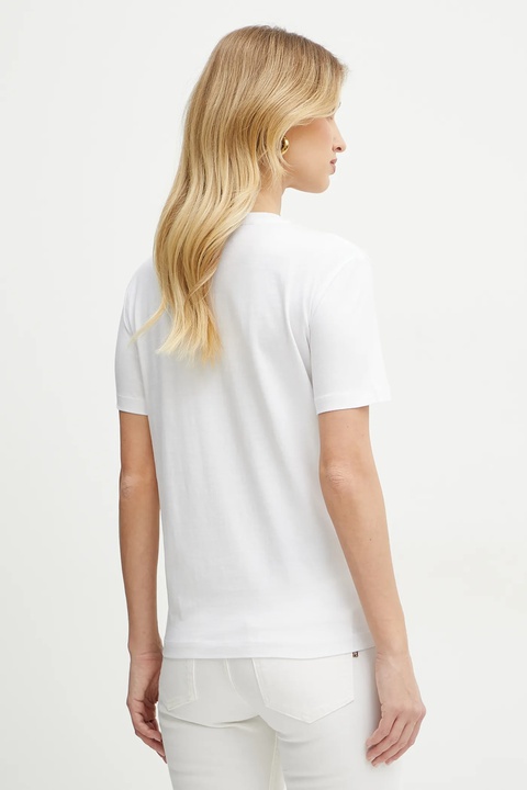 Just Cavalli t-shirt bawełniany damski kolor biały 78PAHT05 CJ500 - zdjęcie produktu nr 2