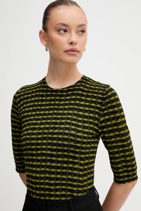 United Colors of Benetton sweter damski kolor zielony lekki 12F3D10EE - zdjęcie produktu nr 2