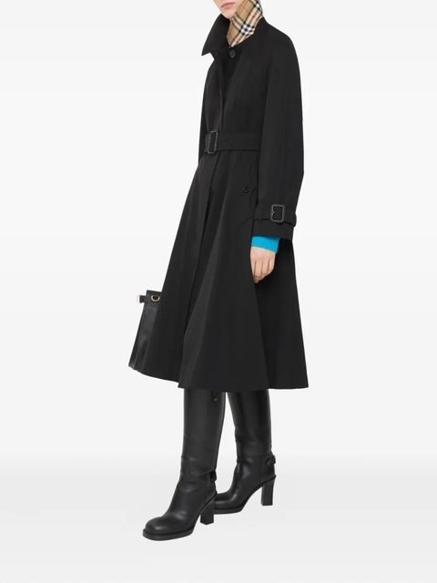 Burberry Ellingham gabardine belted coat - Black - zdjęcie produktu nr 1