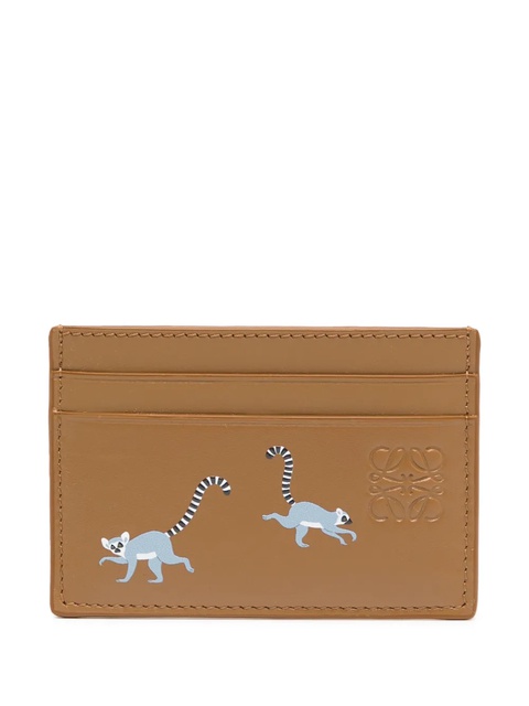 LOEWE x Suna Fujita Lemur leather card holder - Brown - zdjęcie produktu nr 1