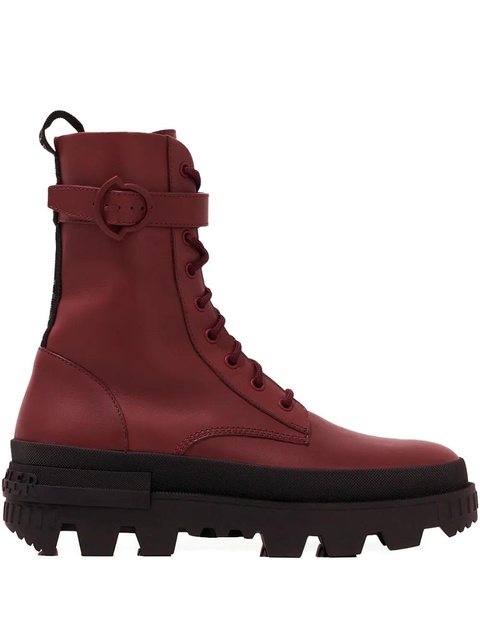 Moncler Carinne lace-up buckle boots - Red - zdjęcie produktu nr 1