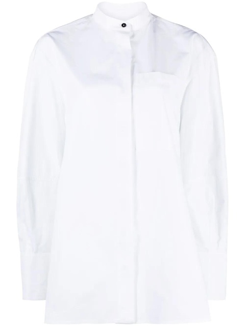 Jil Sander band-collar cotton shirt - White - zdjęcie produktu nr 1