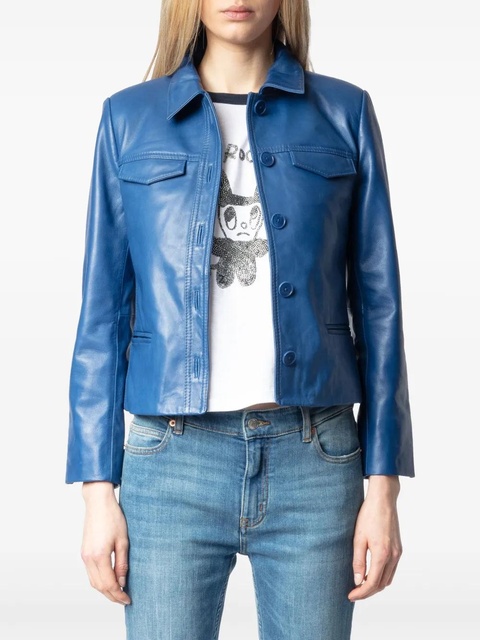 Zadig&Voltaire leather jacket - Blue - zdjęcie produktu nr 2