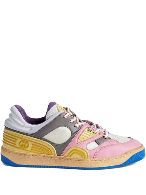 Gucci panelled leather sneakers - Pink - zdjęcie produktu nr 1