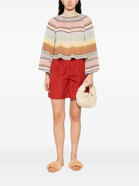 ZIMMERMANN Coco pleated striped top - Pink - zdjęcie produktu nr 2