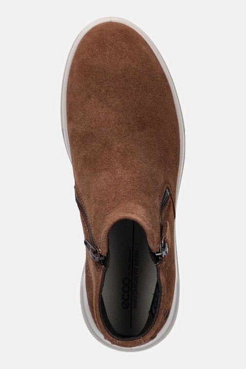 Ecco buty zamszowe Move Zip Bootie damskie kolor brązowy 223823-05034 - zdjęcie produktu nr 2