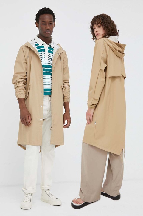 Rains kurtka Fishtail Parka 18140 kolor beżowy przejściowa 18140.24-24Sand - zdjęcie produktu nr 1