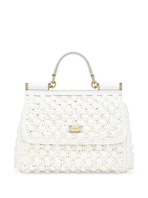Dolce & Gabbana large Sicily interwoven tote bag - White - zdjęcie produktu nr 1