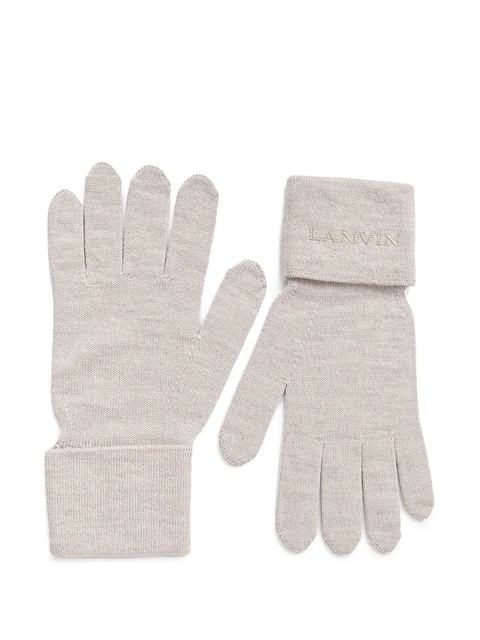 Lanvin embroidered gloves - Neutrals - zdjęcie produktu nr 1