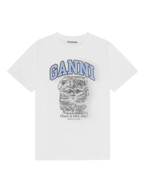 GANNI organic cotton T-shirt - White - zdjęcie produktu nr 1