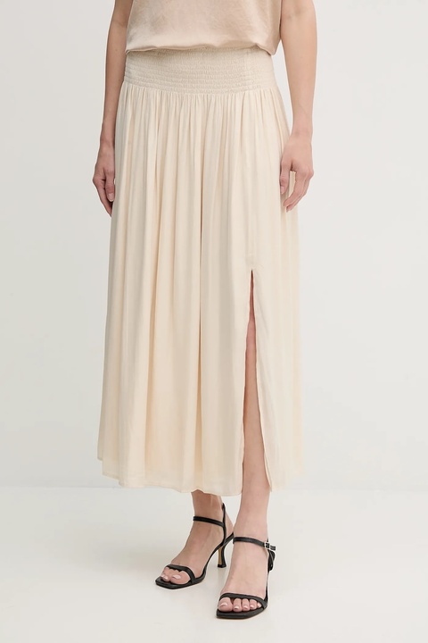 Marc Aurel spódnica kolor beżowy midi rozkloszowana 2321-1020-93266 - zdjęcie produktu nr 1