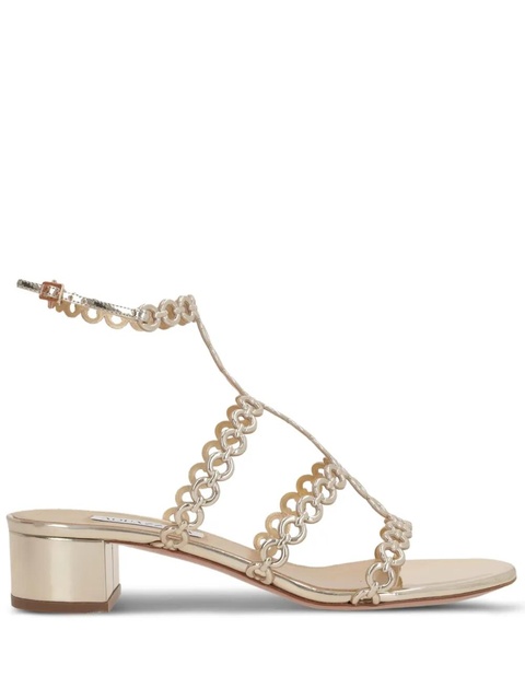 Aquazzura 35mm Infinity Chain sandals - Gold - zdjęcie produktu nr 1