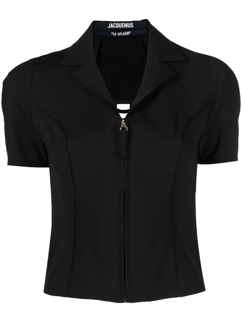 Jacquemus Tangelo zip-up open-back shirt - Black - zdjęcie produktu nr 1