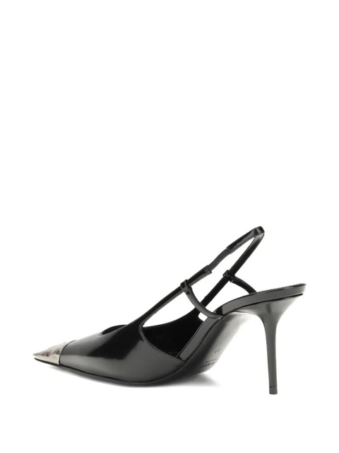 Saint Laurent 75mm pointed-toe slingback pumps - Black - zdjęcie produktu nr 2