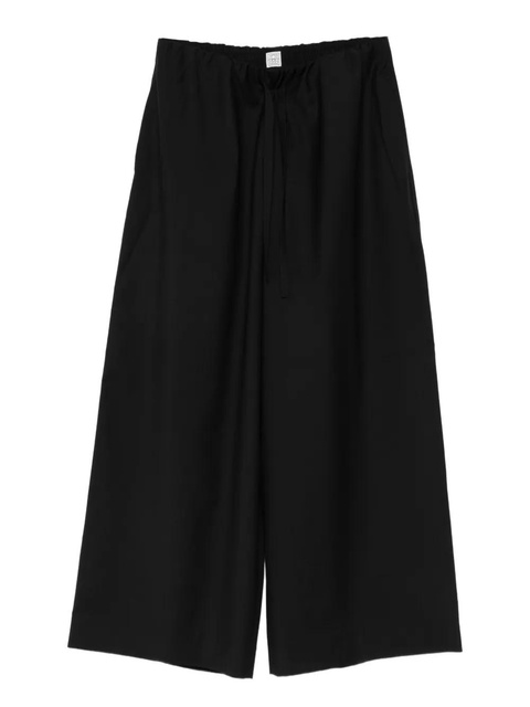 TOTEME Dinner drawstring wool trousers - Black - zdjęcie produktu nr 1