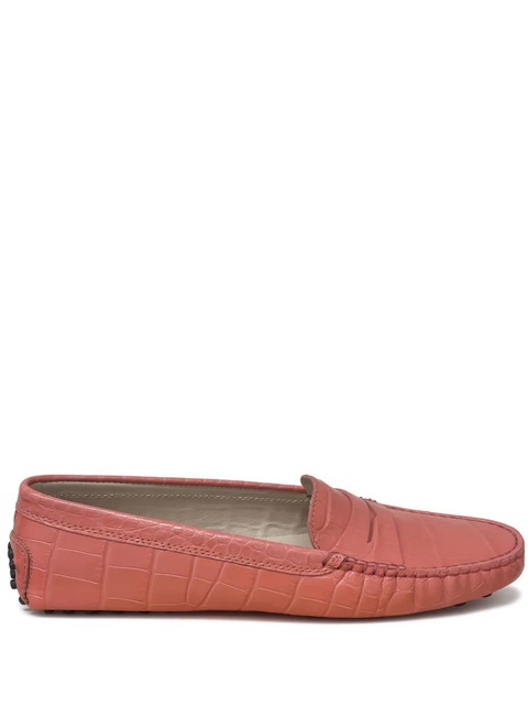 Tod's Gommini croc-effect loafers - Pink - zdjęcie produktu nr 1