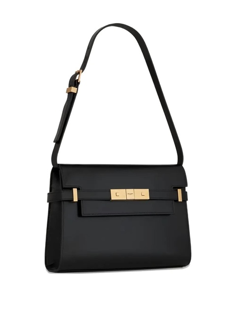 Saint Laurent small Manhattan leather shoulder bag - Black - zdjęcie produktu nr 2