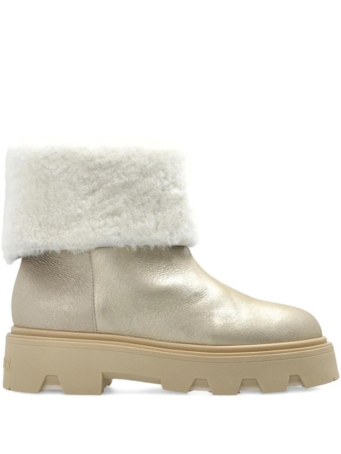 Moncler 40mm Aurea shearling-trim boots - Gold - zdjęcie produktu nr 1