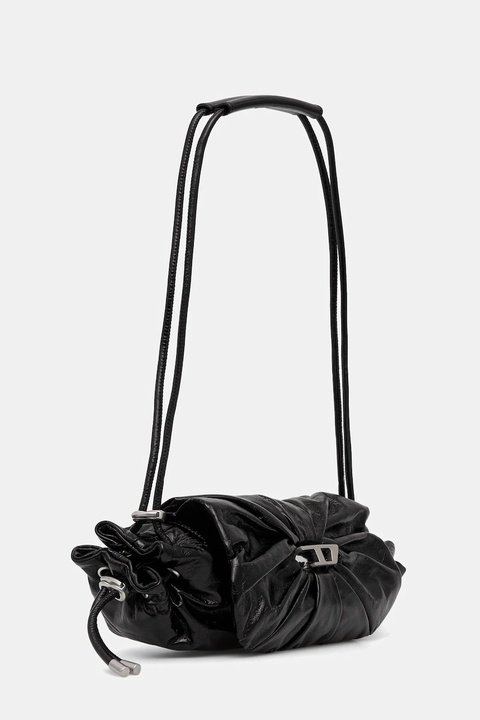 Diesel torebka skórzana SCRUNCH-D kolor czarny X10331.P1003 - zdjęcie produktu nr 1