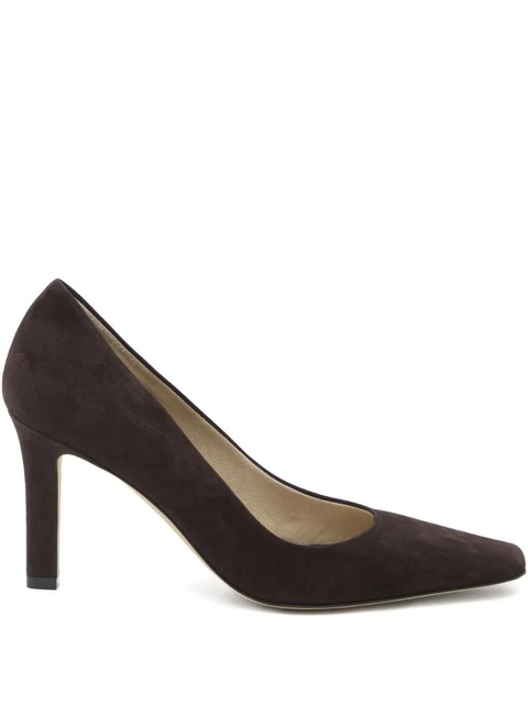The Row 80mm square-toe suede heeled pumps - Brown - zdjęcie produktu nr 1