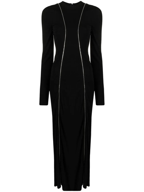 Victoria Beckham piped-trim detail dress - Black - zdjęcie produktu nr 1