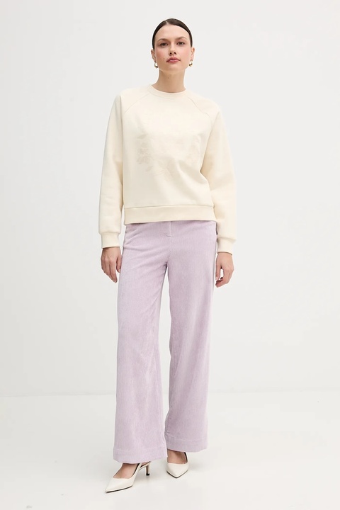 United Colors of Benetton bluza damska kolor beżowy z aplikacją 3MTZD10B6 - zdjęcie produktu nr 2