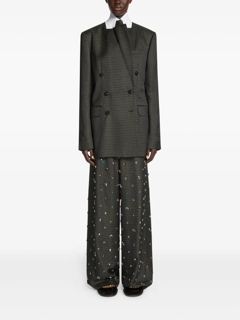 DRIES VAN NOTEN double-breasted jacquard blazer - Black - zdjęcie produktu nr 1