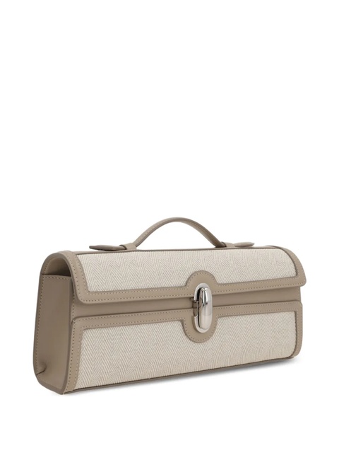 Savette herringbone-patterned leather shoulder bag - Neutrals - zdjęcie produktu nr 2