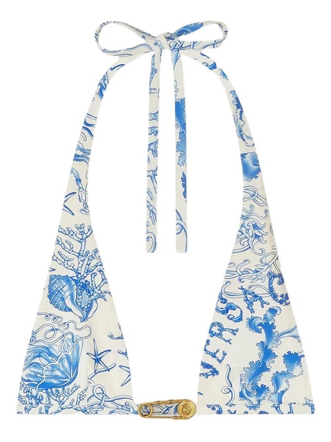 Versace Underwater Barocco triangle bikini top - White - zdjęcie produktu nr 1