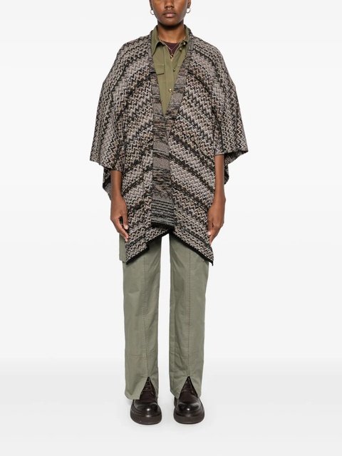 Missoni zigzag-woven cape - Black - zdjęcie produktu nr 2