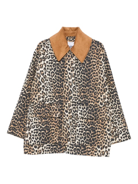 GANNI leopard-print bomber jacket - Brown - zdjęcie produktu nr 1