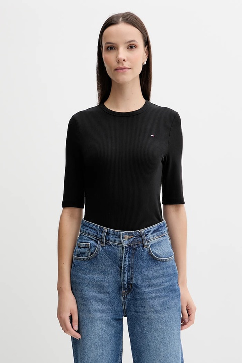 Tommy Hilfiger t-shirt damski kolor czarny WW0WW47308 - zdjęcie produktu nr 1